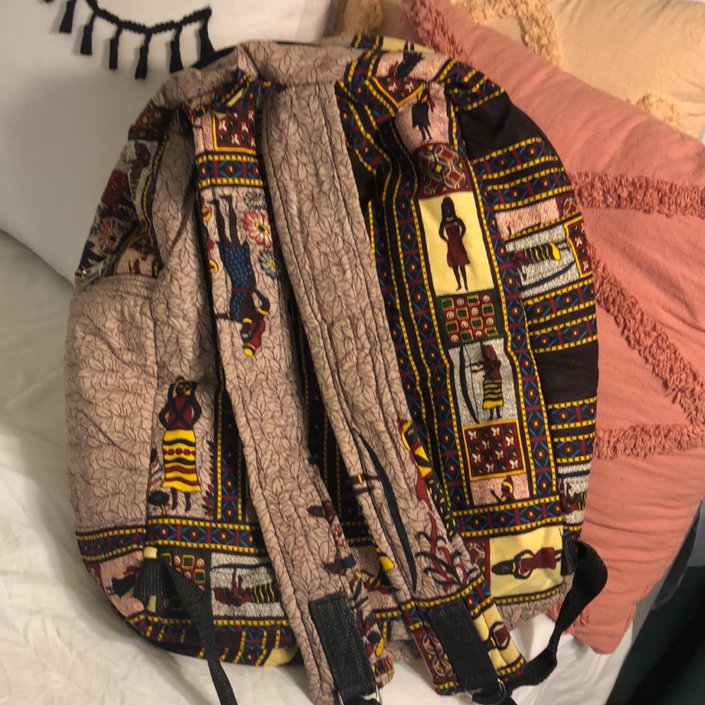 Handmade African Print Backpack - Picture 2 of 5